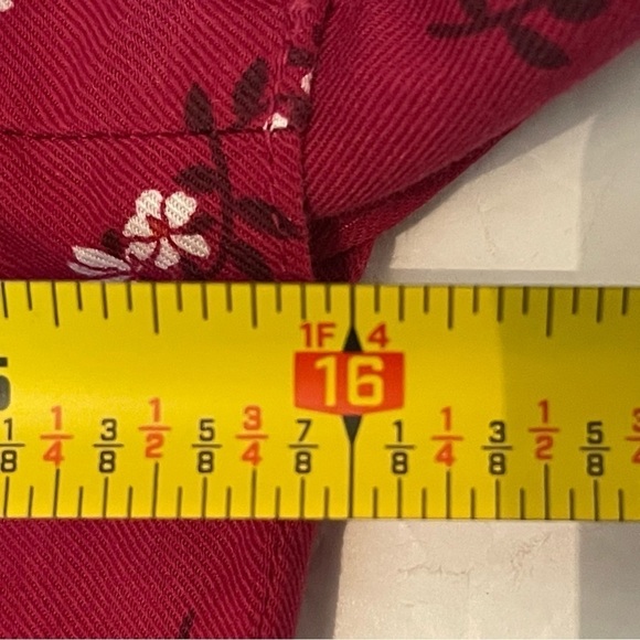 Draper James Cranberry W/White Floral Print CottageCore Boho Wrap Midi Dress NWT - Picture 12 of 13